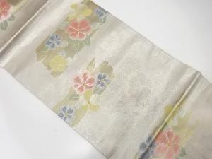 霞に桜模様織出し名古屋帯